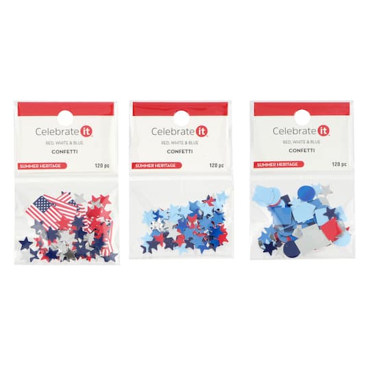 Assorted Red, White &#x26; Blue Confetti by Celebrate It&#x2122;, 1pc.